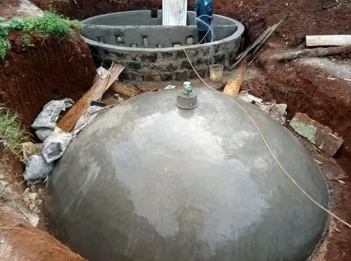 Biogas plant dome